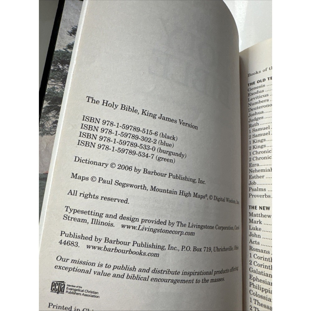 VTG HOLY BIBLE KJV Words of Christ in Red Dictionary Concordance Barbour 2006 - Picture 7 of 14